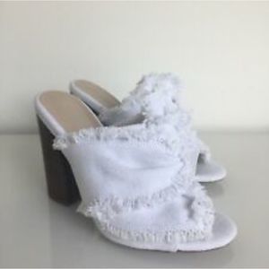 Asos twilight knotted heels white summer mules